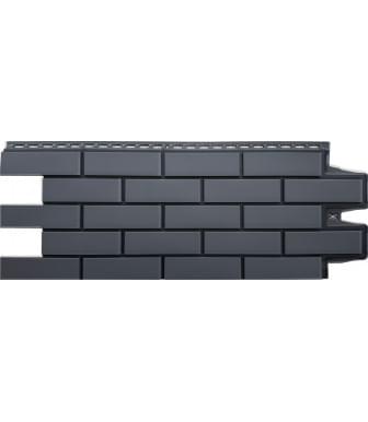 Фасадные панели (Цокольный Сайдинг) Grand Line Кирпич Клинкерный DESIGN Графит, ШОВ RAL 9005