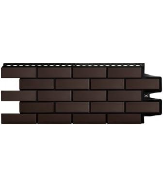 Фасадные панели (Цокольный Сайдинг) Grand Line Кирпич Клинкерный DESIGN Шоколадный, ШОВ RAL 9005